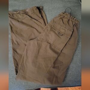 Garage Brown Cargo Parachute Pants